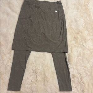 Stylish Women's Skirt with Leggings - Brown